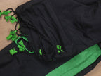 Black Bengal Plain Cotton Saree - Luxurion World