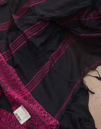 Black Bengal Plain Cotton Saree - Luxurion World