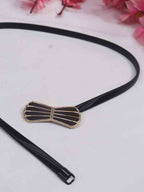 Stretchy Skinny Belt with Black Bow Buckle - Professional Accessory - Luxurion World