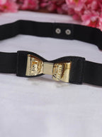 Stylish Black Bow Elastic Belt for Women - Professional Accessory - Luxurion World