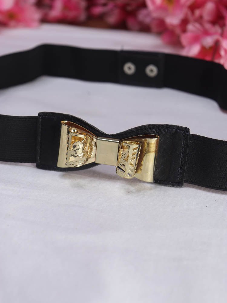 Stylish Black Bow Elastic Belt for Women - Professional Accessory - Luxurion World