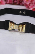 Stylish Black Bow Elastic Belt for Women - Professional Accessory - Luxurion World