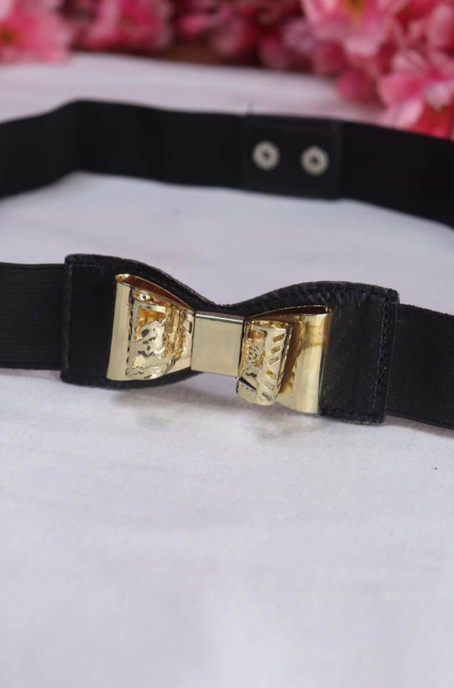 Stylish Black Bow Elastic Belt for Women - Professional Accessory - Luxurion World