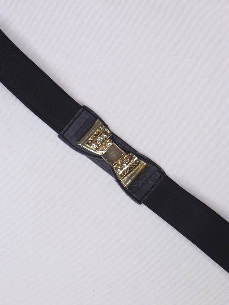 Stylish Black Bow Elastic Belt for Women - Professional Accessory - Luxurion World