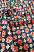 Black Digital Printed Velvet Fabric (1Mtr) - Luxurion World