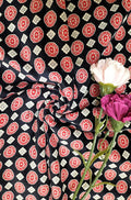 Black Digital Printed Velvet Fabric (1Mtr) - Luxurion World