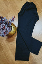 Black Embroiderded Chikankari Cotton Stitched Pant - Luxurion World