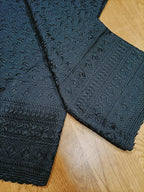 Black Embroiderded Chikankari Cotton Stitched Pant - Luxurion World