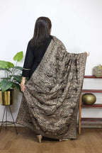 Black Embroidered Trendy Velvet Dupatta - Luxurion World