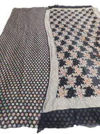 Black Handloom Banarasi Pure Georgette Brush Dyed Suit - Luxurion World