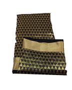 Black Handloom Chanderi Pure Silk Saree - Luxurion World