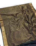 Black Handloom Chanderi Pure Silk Saree - Luxurion World