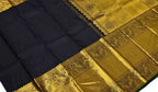 Black Handloom Kanjeevaram Pure Silk Saree - Luxurion World