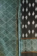 Black Shibori Cotton Silk Two Piece Unstitched Suit Set - Luxurion World
