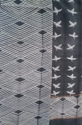 Black Shibori Cotton Silk Two Piece Unstitched Suit Set - Luxurion World