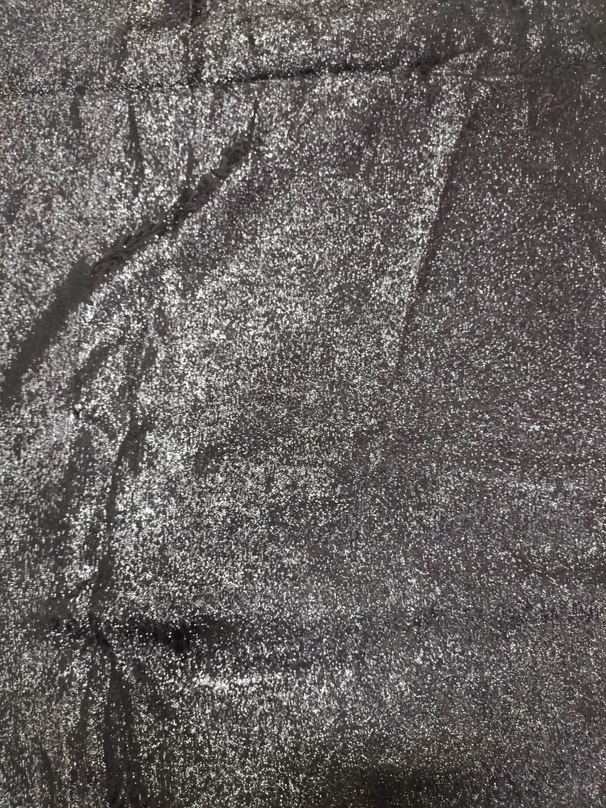 Black Trendy Georgette Shimmer Fabric ( 1 Mtr )