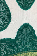 Blue And Off White Bandhani Pure Gajji Silk Dupatta - Luxurion World