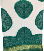 Blue And Off White Bandhani Pure Gajji Silk Dupatta - Luxurion World