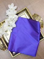 Blue And Purple Shot Banarasi Silk Three Piece Unstitched Suit Set - Luxurion World