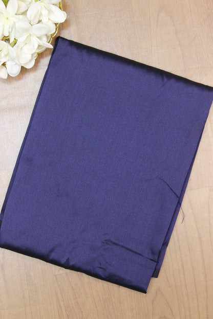Blue Banarasi Cotton Silk Three Piece Unstitched Suit Set