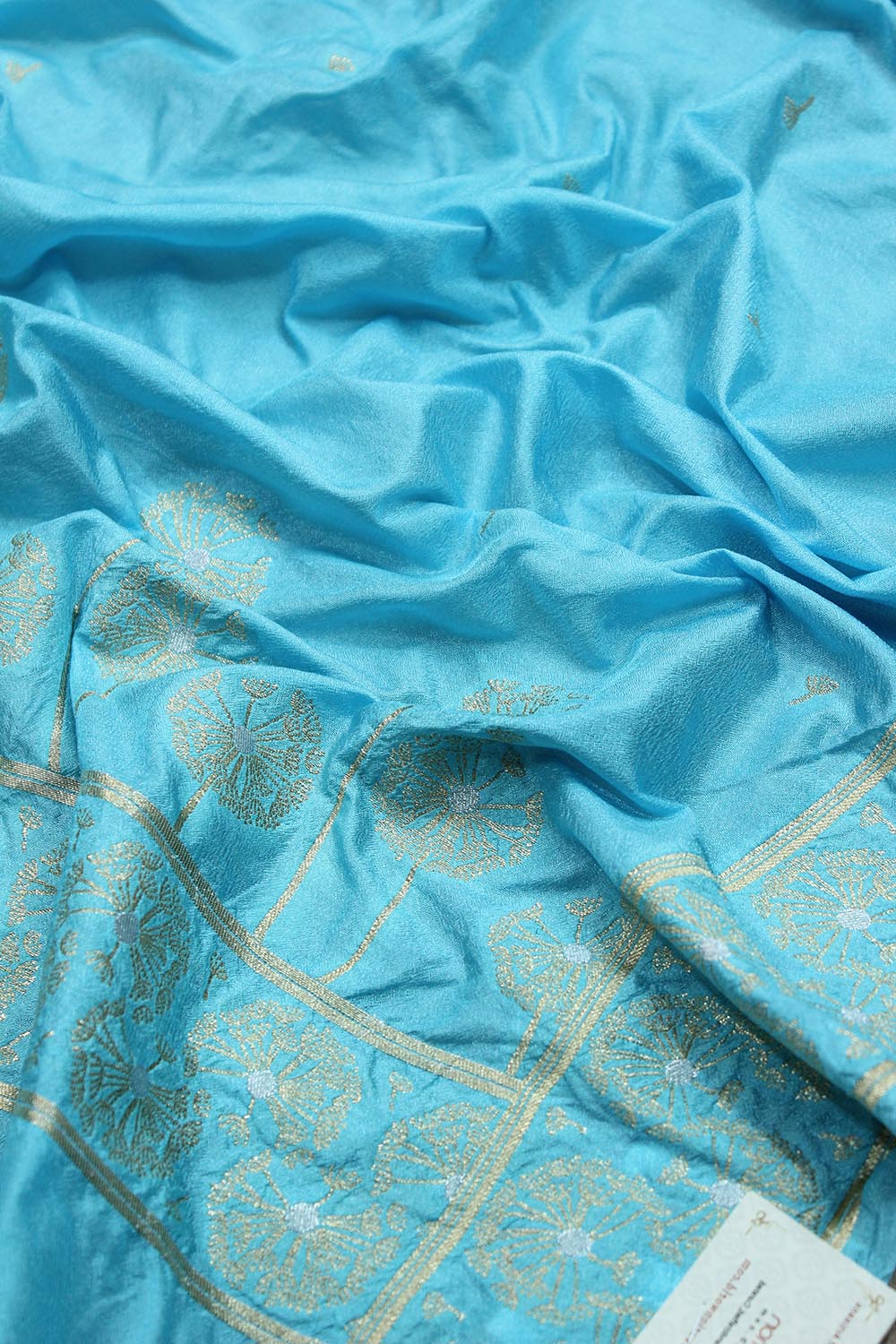 Blue Banarasi Silk Dupatta - Luxurion World