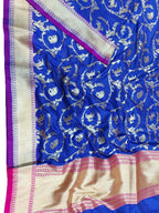 Blue Banarasi Silk Dupatta - Luxurion World