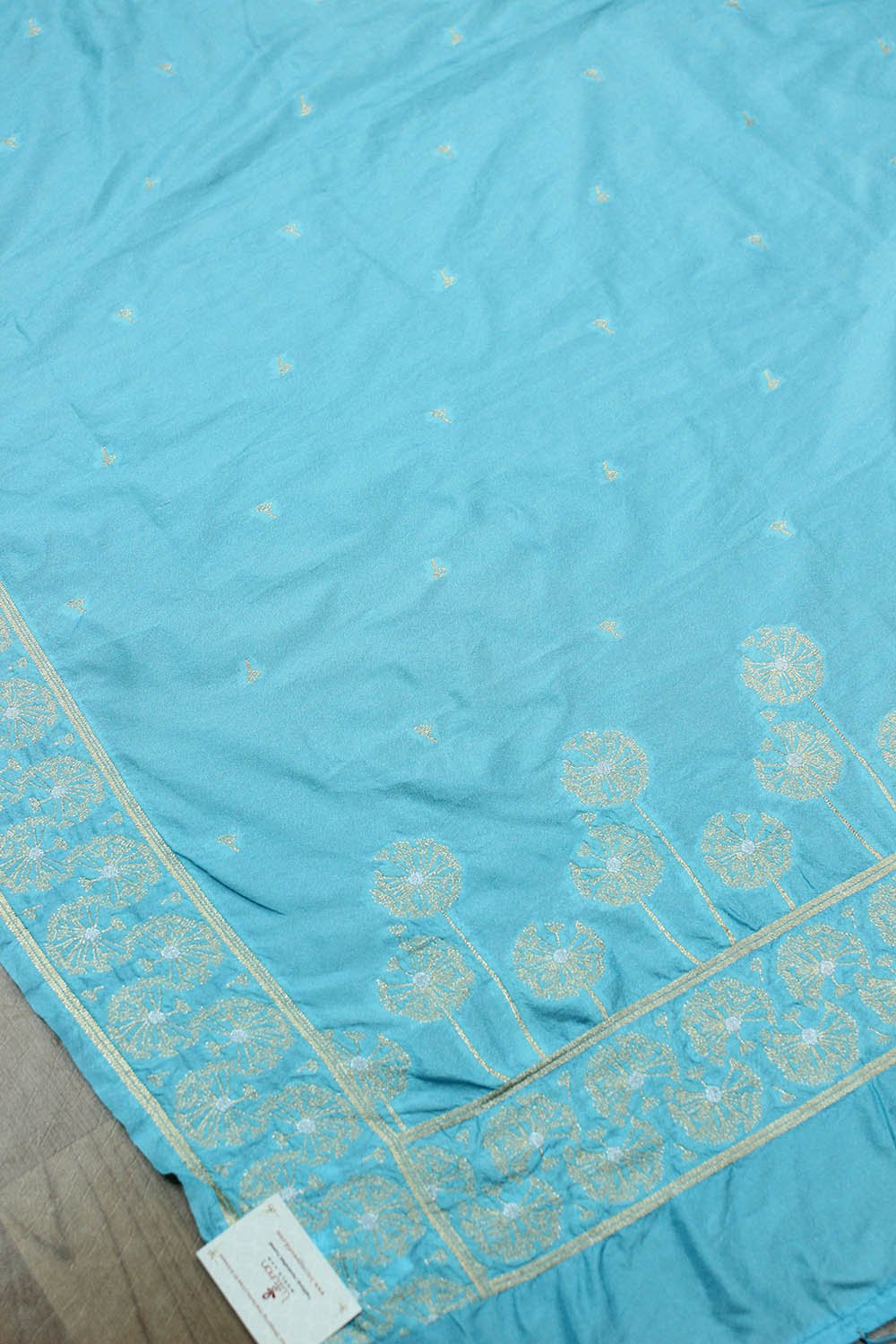 Blue Banarasi Silk Dupatta - Luxurion World