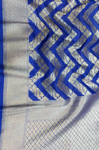 Blue Banarasi Silk Dupatta - Luxurion World