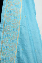 Blue Banarasi Silk Dupatta - Luxurion World