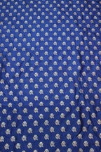 Blue Banarasi Silk Fabric ( 1 Mtr ) - Luxurion World