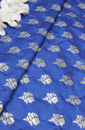 Blue Banarasi Silk Fabric ( 1 Mtr ) - Luxurion World