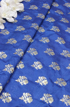 Blue Banarasi Silk Fabric ( 1 Mtr ) - Luxurion World