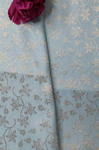 Blue Banarasi Silk Fabric ( 1 Mtr ) - Luxurion World