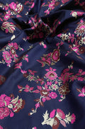 Blue Banarasi Silk Meenakari Fabric ( 1 Mtr ) - Luxurion World