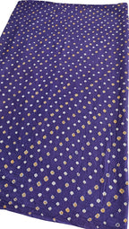 Blue Bandhani Cotton Silk Fabric (  1 Mtr ) - Luxurion World