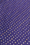 Blue Bandhani Cotton Silk Fabric (  1 Mtr ) - Luxurion World