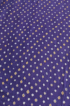 Blue Bandhani Cotton Silk Fabric (  1 Mtr ) - Luxurion World