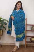 Blue Bandhani Gajji Silk Dupatta - Luxurion World