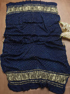 Blue Bandhani Modal Silk Dupatta - Luxurion World