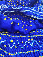 Blue Bandhani Gajji Silk Dupatta - Luxurion World
