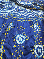 Blue Bandhani Gajji Silk Dupatta - Luxurion World