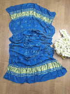 Blue Bandhani Gajji Silk Dupatta - Luxurion World