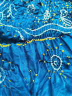 Blue Bandhani Gajji Silk Dupatta - Luxurion World