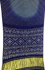 Blue Bandhani Pure Gajji Silk Saree - Luxurion World