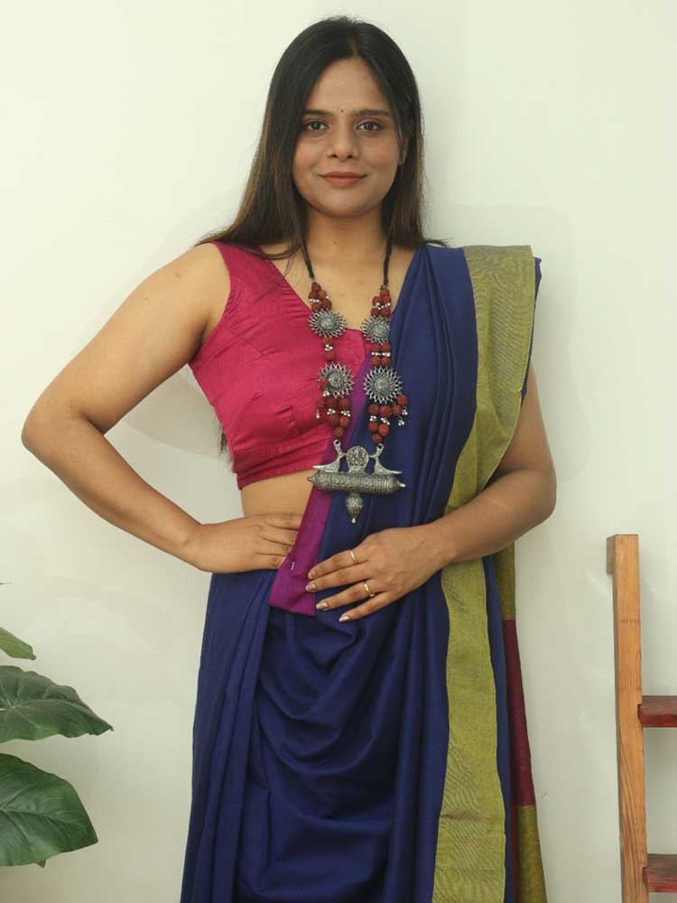 Blue Bengal Cotton Saree: Elegant and Timeless - Luxurion World