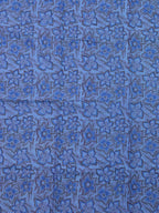 Blue Block Printed Cotton Fabric ( 2.5 Mtr ) - Luxurion World