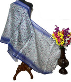 Blue Digital Printed Linen Dupatta - Luxurion World