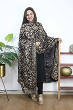 Blue Embroidered Trendy Velvet Dupatta - Luxurion World