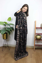 Blue Embroidered Trendy Velvet Dupatta - Luxurion World