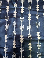 Blue Hand Block Printed Pure Modal Silk Fabric (1 mtr) - Luxurion World